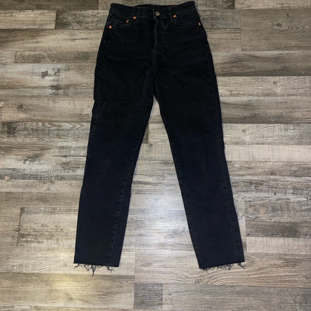 H&M high waisted black jeans